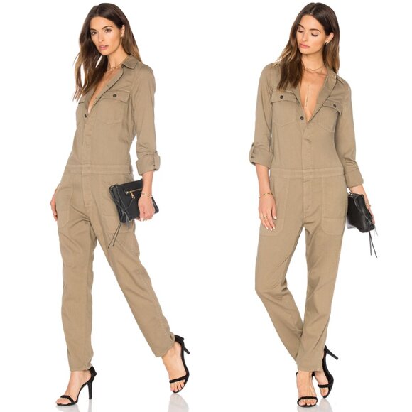 Citizens of Humanity Tallulah Jumpsuit Khaki Beach Dune Size Medium - Picture 1 of 16